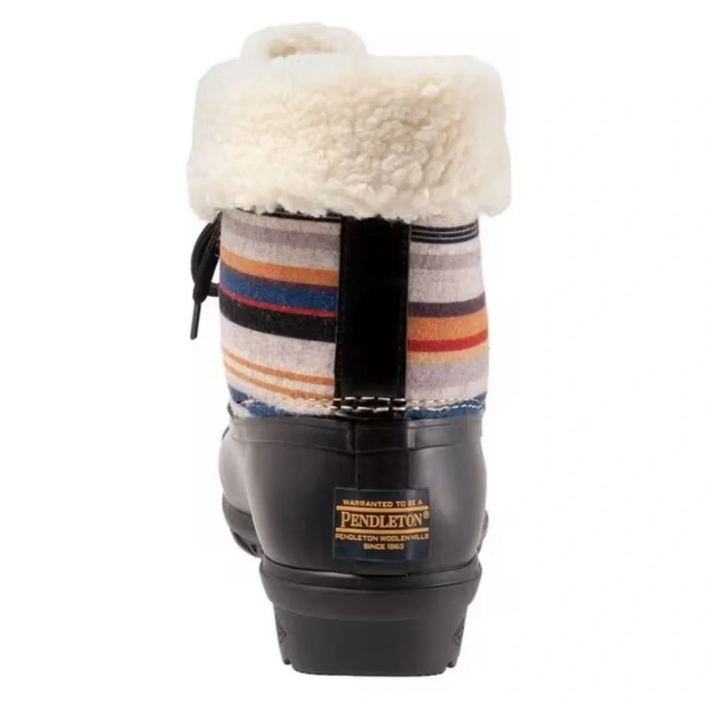 Pendleton Bridger Stripe Wool Duck Multicolor Striped Winter Rain Boots_7